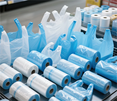 Borża ċara tal-plastik tal-ikel ikkulurit